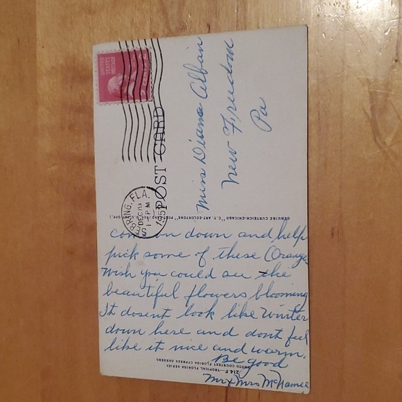 2 Cents Stamp John Adams RARE 1797-1801 Postage Stamp Florida Post Card - Picture 3 of 5